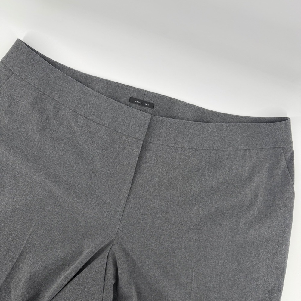 Semantiks Womens Gray Pants Size 22wp Wide Leg Tailored Career Office